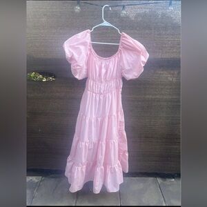 XL Pink Cottage Core Summer Dress